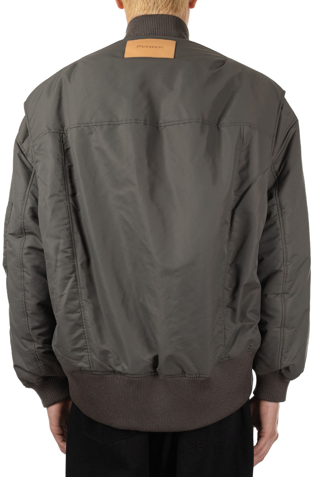 JW Anderson - Oversized Curved Hem Bomber Jacket - Steel